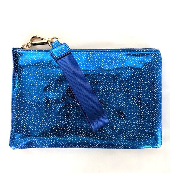 Nordstrom Handbags - Holiday Blue Sparkle Glitter Wristlet Clutch Bag